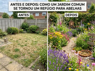 Antes e Depois: Como um Jardim Comum Virou um Refúgio de Abelhas