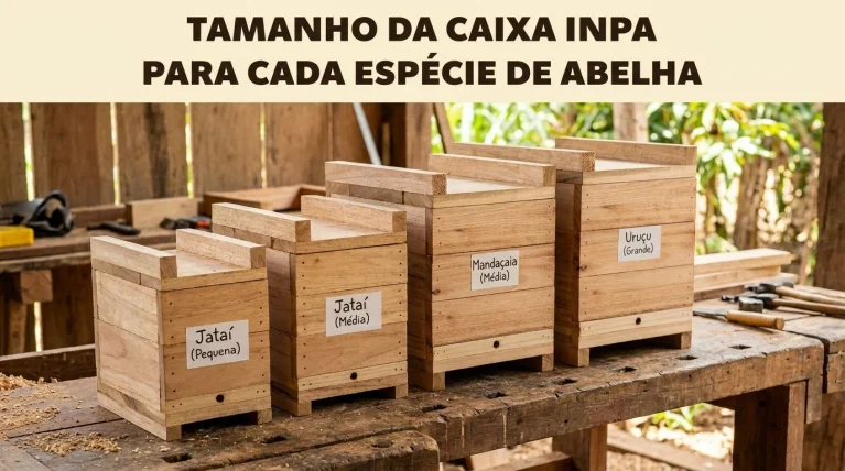 Tamanho da Caixa INPA para Cada Espécie de Abelha